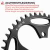 KTKEET 110/130 BCD Bicycle Chainring, 36T–60T, 5-Bolt Round Narrow-Wide, 9/10/11-Speed (130 BCD 42T) view 3
