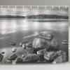 Homxi Dark Gray Sea Stones and Trees Shower Curtain, 90 x 180 cm view 2