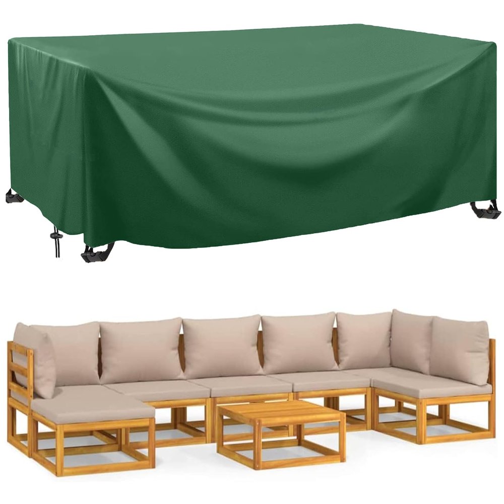 Patio Furniture Cover, 360 x 170 x 100 cm, Waterproof, UV-Resistant, 420D Oxford Fabric, Green