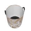 Beige Marble-Pattern Round Foldable Laundry Hamper view 3