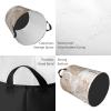 Beige Marble-Pattern Round Foldable Laundry Hamper view 4