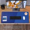 Laokiiy Desk Mat, Double-Sided, Large Mouse Pad, Natural Cork & PU Leather, Blue view 2