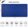 Laokiiy Desk Mat, Double-Sided, Large Mouse Pad, Natural Cork & PU Leather, Blue view 3