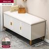 MNBVH Shoe Bench with Metal and Wood Shoe Rack, 90 x 30 x 50 cm, Color B view 2