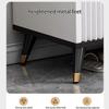 MNBVH Shoe Bench with Metal and Wood Shoe Rack, 90 x 30 x 50 cm, Color B view 4