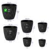 MELTOM ECO Recycled Decorative Planter with Saucer, Black, 3XL, 27 cm view 3