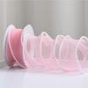 Whakano 2-Roll Organza Pearl Ribbon, Transparent Chiffon Ribbon view 1