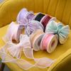 Whakano 2-Roll Organza Pearl Ribbon, Transparent Chiffon Ribbon view 2