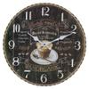WANDERLUST DECO Black Wooden Wall Clock T34x2h cm view 1
