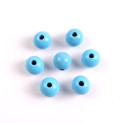 Whakano 40-Piece Round Natural Loose Wood Spacer Beads