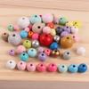 Whakano 40-Piece Round Natural Loose Wood Spacer Beads view 3