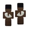 10-Set 1-Pair Glow-in-the-Dark Eyes Patch, Tactical Appliqué Badge, Khaki, Style 10 view 2