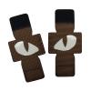 10-Set 1-Pair Glow-in-the-Dark Eyes Patch, Tactical Appliqué Badge, Khaki, Style 10 view 4