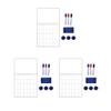 3-Piece Kitchen Refrigerator Whiteboard Set, Monthly Planner, Home Decor Style 1 view 1