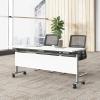 PQXQZ Folding Rolling Conference Table, Rectangular Multifunctional Computer Desk for Office, Color C, 140 x 60 x 75 cm view 1