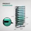SUPEASY 11-Tier Wall File Organizer, Hanging File Holder for Papers, Folders and Magazines, Wall Organizer for Clipboards, Assembly Required, Black, 2-Pack view 3