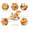 KOHARA Folding Wooden Reclining Rocking Chair for Adults view 2