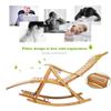 KOHARA Folding Wooden Reclining Rocking Chair for Adults view 4