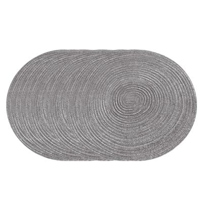 Soulnioi Round Cotton Placemats, 38 cm, Heat-Resistant, Washable, 6-Pack, Dark Gray