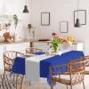 Blue and Silver Tablecloth and Table Runner Set for Parties view 4