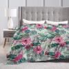 Watercolor Cactus Feathers and Arrows Flannel Fleece Throw Blanket, 150 x 200 cm view 3