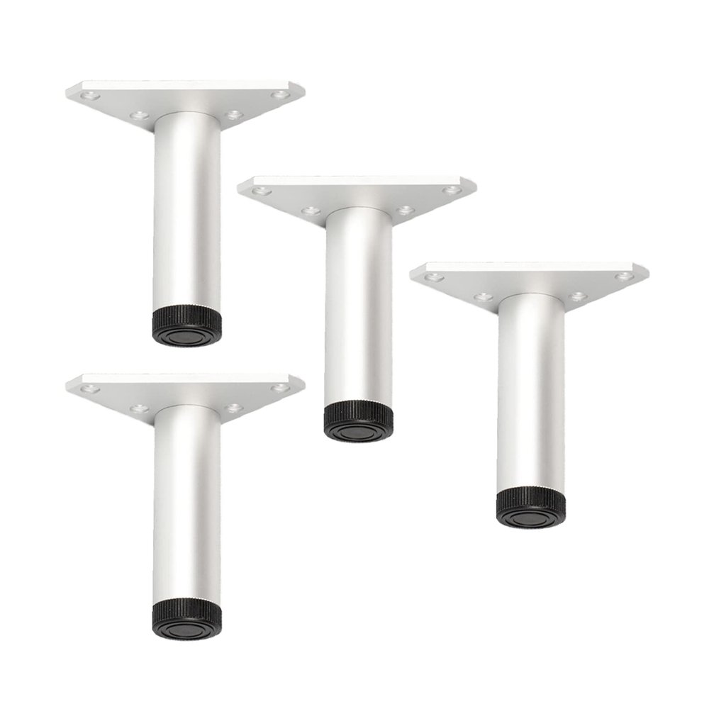 Bed Risers or Furniture Risers, Aluminum Alloy Furniture Legs, Adjustable Support Legs, Gray, 4-Pack (30 cm)