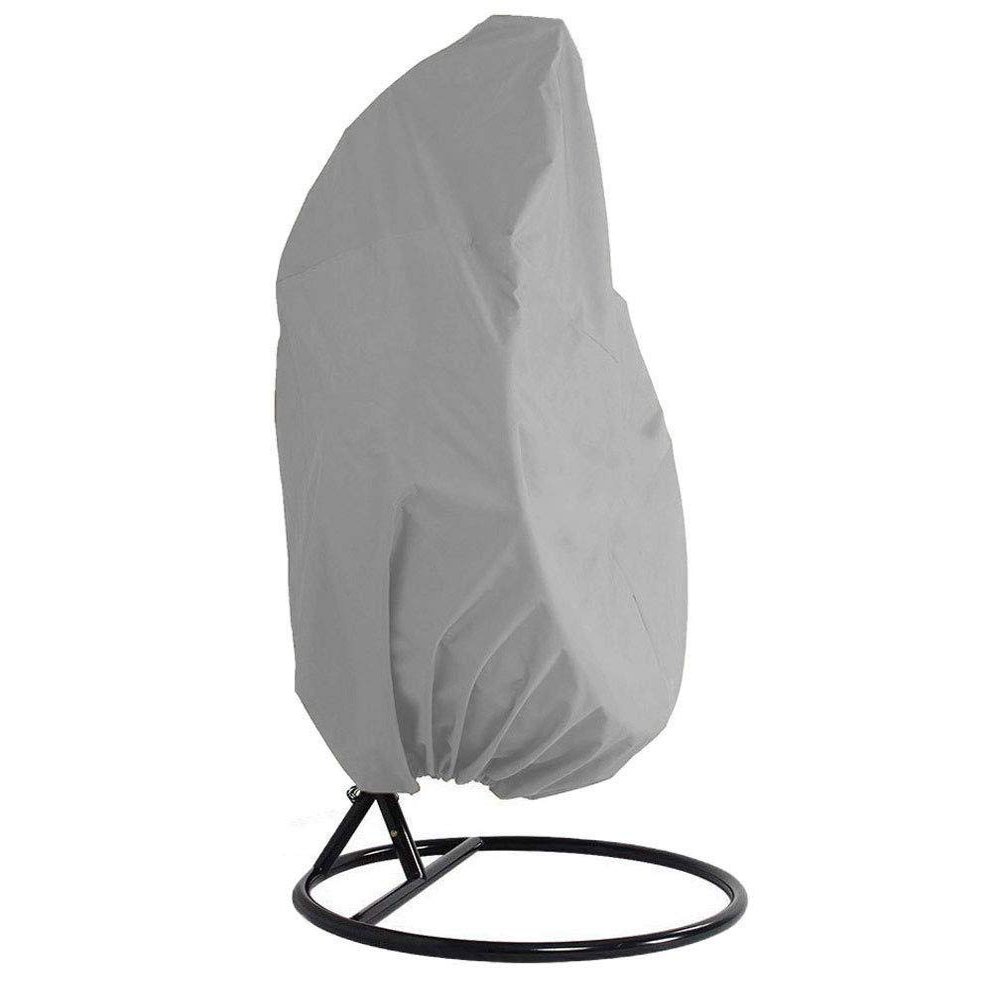 TIYGHI Egg Chair Cover, 210D Oxford Fabric, Waterproof Dustproof Outdoor Swing Chair Cover, Gray, 115 x 190 cm