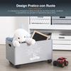 Avilia Toy Chest with Wheels, MDF, 48 x 28.5 x 28.5 cm, Gray view 3