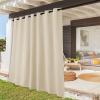 FicaRico Weather-Resistant Outdoor Curtain with Grommets, Biscotti Beige, 47.2 x 59.1 in view 2