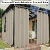 FicaRico Weather-Resistant Outdoor Curtain with Grommets, Biscotti Beige, 47.2 x 59.1 in view 3
