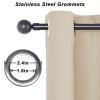 FicaRico Weather-Resistant Outdoor Curtain with Grommets, Biscotti Beige, 47.2 x 59.1 in view 4