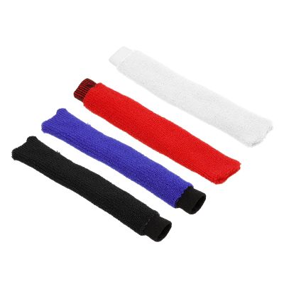 PATIKIL Cotton-Feel Badminton Towel Overgrip, 4-Pack, Blue/Black/White/Red