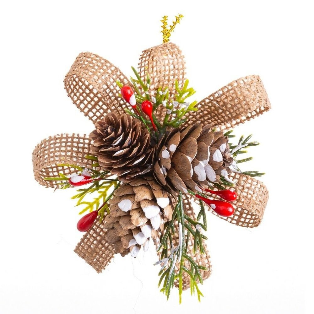 BigBuy Christmas Multicolor Ornaments, Plastic Fiber, 10.5 x 4 x 20 cm, 3 Pieces