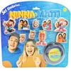 NINNA e MATTI Stamp Set with 9 Wooden Stamps and Blue Ink view 1