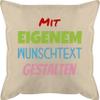 Personalized Cushion 50 x 50 cm with Custom Text, Beige Natural view 1