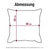 Personalized Cushion 50 x 50 cm with Custom Text, Beige Natural view 3