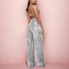 Duohropke Women's Sequin Sparkle Flare Pants, High-Waisted Shiny Disco Palazzo Pants view 2