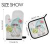 2-Piece Oven Mitt and Pot Holder Set, Beach Dwarfs Summer Coco Drink Flower view 2