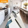YUANZHI Kitchen Runner Rug 100 x 480 cm, Durable and Antistatic, Geometric Pattern view 2