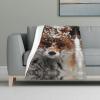 JONGYA Fox Snow Printed Soft and Warm Flannel Blanket view 1