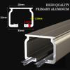 Aluminum Double-Track Ceiling Curtain Rail, 100–600 cm, Color 03 view 2