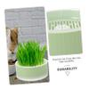minkissy Lightweight Plastic Soilless Hydroponic Cat Grass Planter Box for Balcony and Home Garden view 2