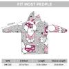 Poodle with Glasses Wearable Blanket Hoodie, Oversized Soft Pullover with Front Pocket, 320 g Flannel view 3