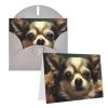 UNIOND Chiwawa-Print Greeting Cards with Envelopes, Personalized Blank Thank-You Cards view 1