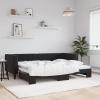DJEKA Pull-Out Daybed 80x200 cm, Black Velvet view 1
