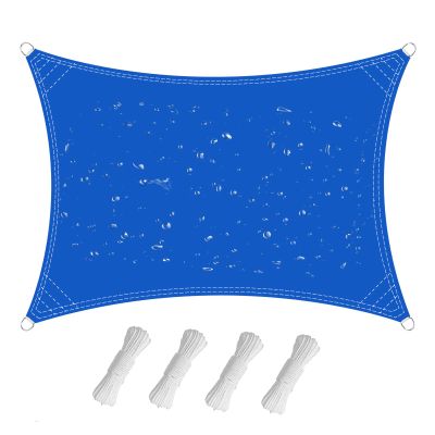 Waterproof Shade Sail, 95% UV Protection, Blue, 3 x 4.5 m