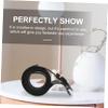 STOBAZA Belt Hangers, Creative Acrylic Belt Holder, 2 Pieces, Black view 4