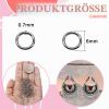 TOAOB 1,000 6 mm Stainless Steel Jump Rings view 2