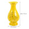 Ceramic Flower Vase, Small Table Vase with Lotus Pattern, Yellow view 4