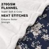 Cozy Vintage Floral Fleece Blanket, 130 x 160 cm, Botanical Flannel Throw view 4